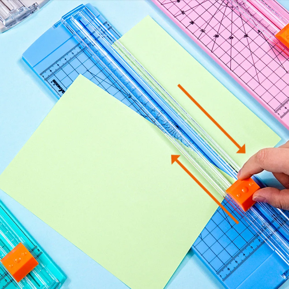 

A4 Plastic Paper Cutter Art Blade Paper Cutter Manual DIY Clip Art Cutting Tool Photo Label Cutting Student Handmade Stationery