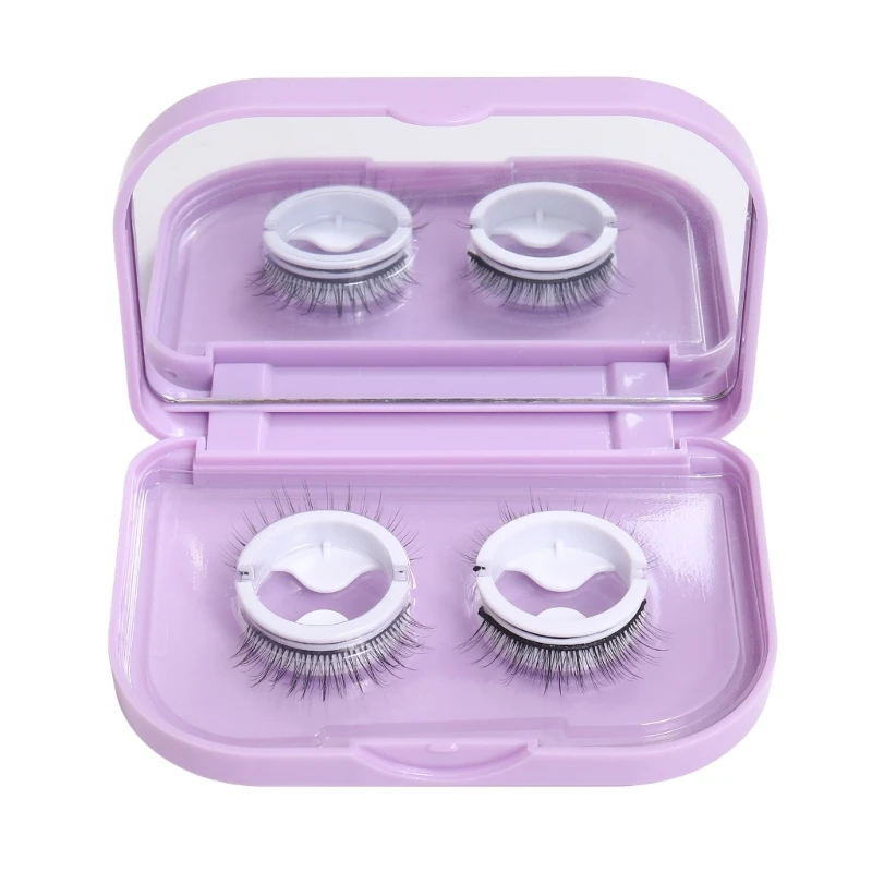 

Reusable Self-Adhesive Eyelashes No Glue or Eyeliner Needed, 3 Secs To Put On False Lashes with Applicator for Womens