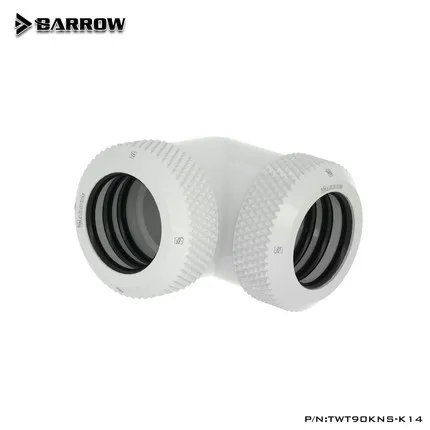 Фото Barrow G1/4 ''X 2 двойная головка, жесткая трубка 90 D, многозвеньевой адаптер 12 мм 14 мм, черный/серебристый/белый/золотистый, стандартная №4