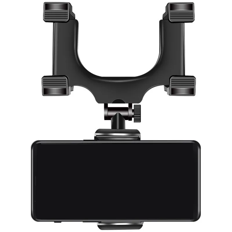 

Зеркало заднего вида, держатель для телефона для автомобиля, свободная регулировка вращения, крепление для телефона, стабильный захват, навигационный кронштейн для смартфона