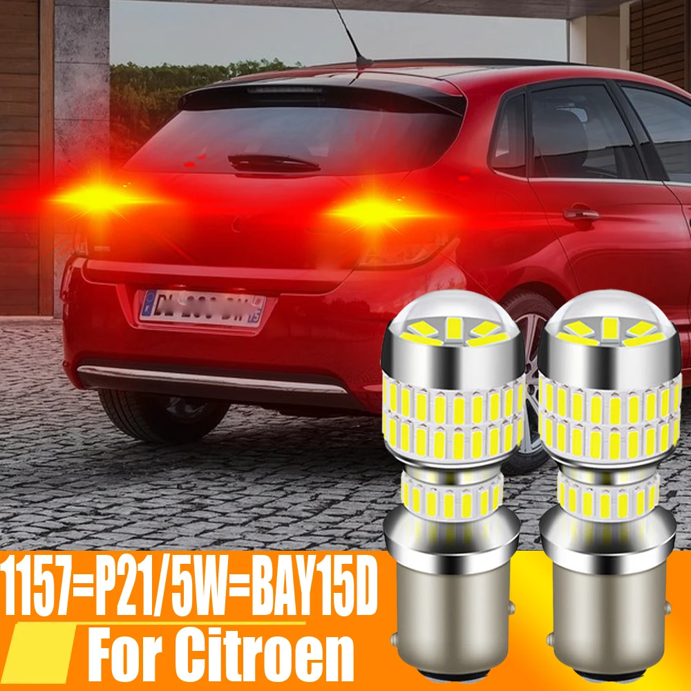 

2Pcs 1157 P21/5W BAY15D 7528 Led Brake Lights Stop Bulb Diode Tail Lamp 12v For Citroen C5 C3 C1 C2 C6 C4 Grand Picasso Lada Kia