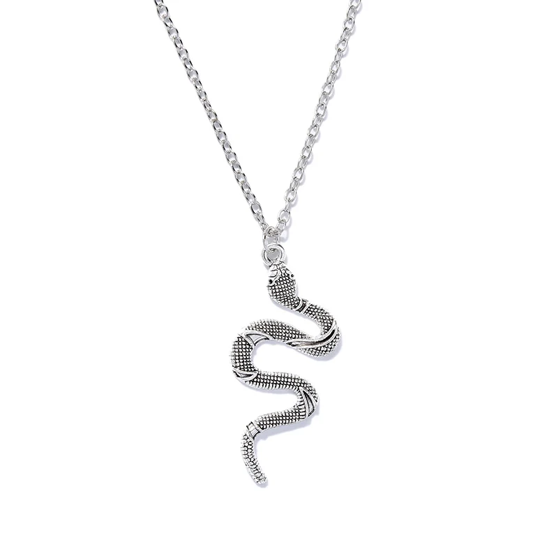 Женское винтажное ожерелье Змея золотистого цвета |