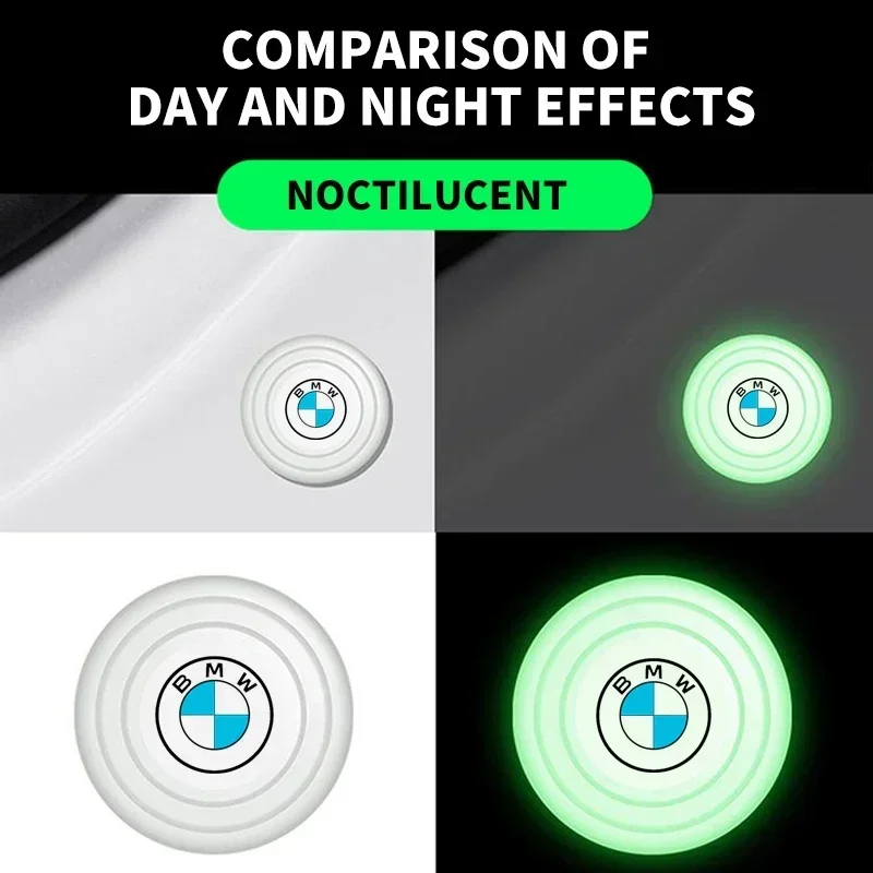 4 шт. светящаяся Бесшумная прокладка для двери автомобиля амортизирующие