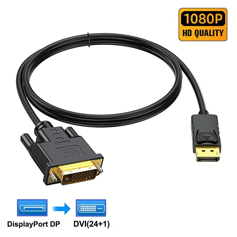 

Displayport DP To DVI Adapter Cable Hd 1080p 60hz Conversion Line For Computer Monitor Projector Hdtv