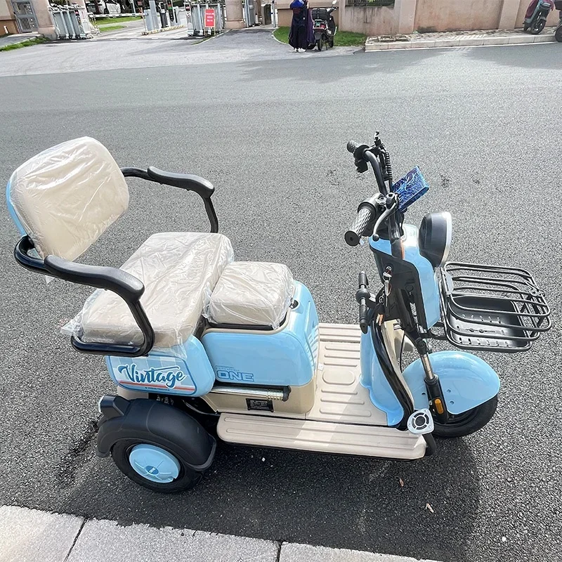 Новинка от производителя Двухместный трехколесный электрический мотоцикл 48 в 600