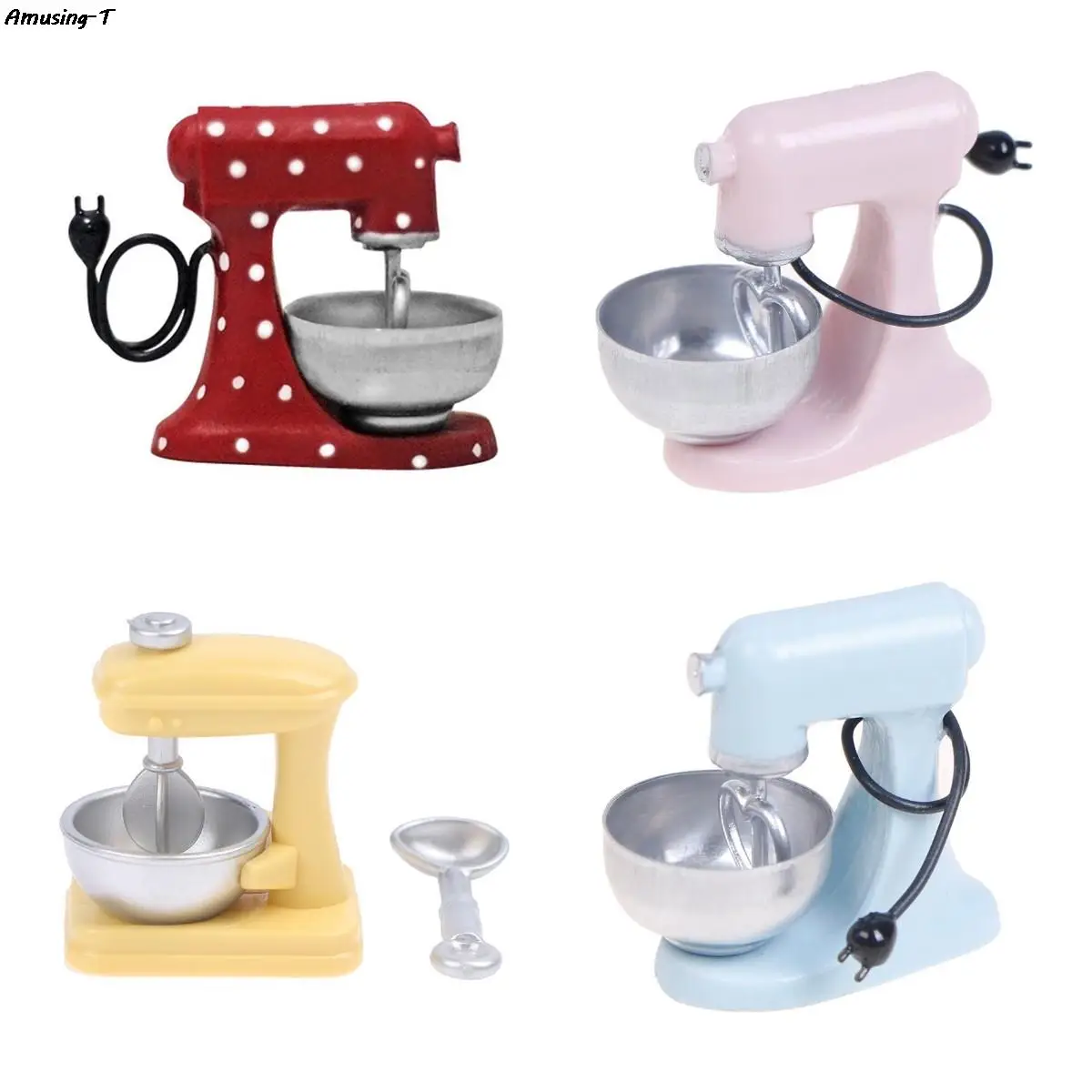 1:12 Dollhouse Simulation  Miniature Red Mixer Blender Model