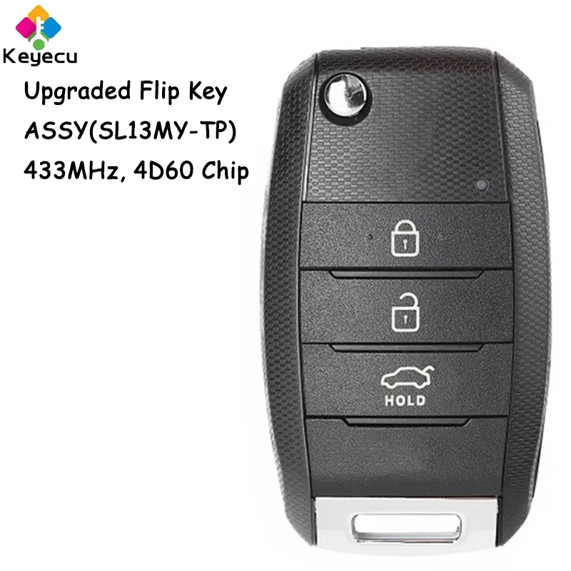 Пульт дистанционного управления KEYECU для Kia Sportage 433-2014 ГГц с 3 кнопками