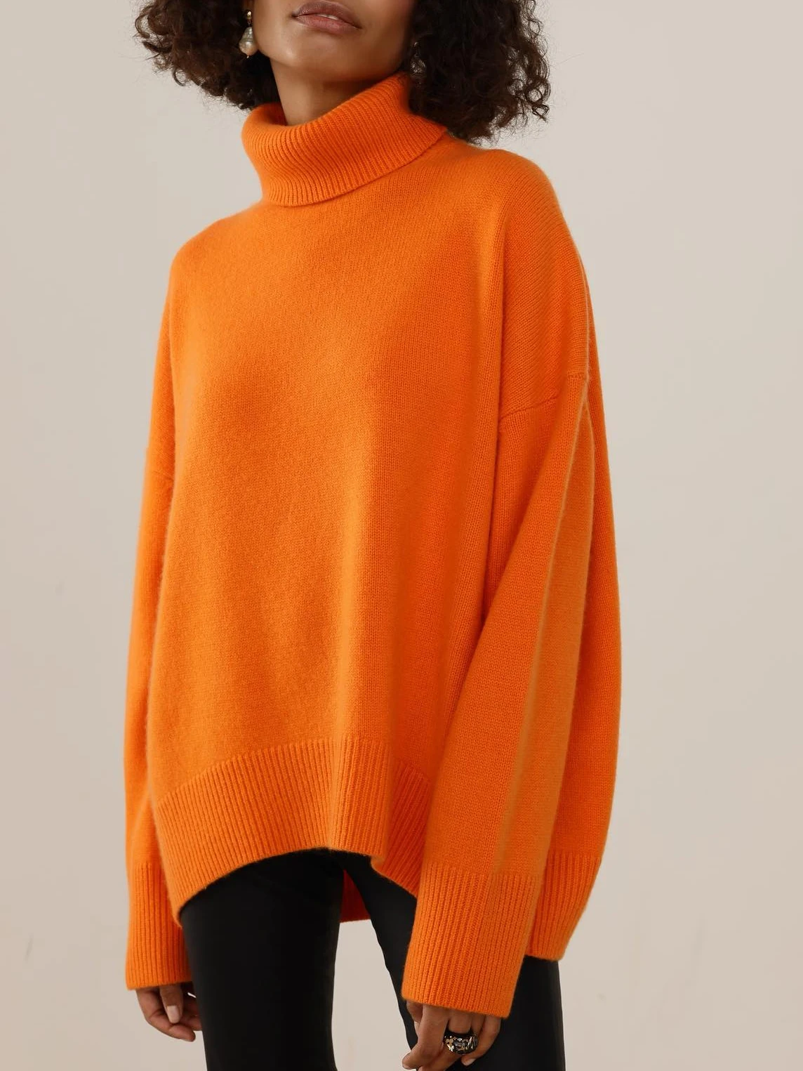 

High Quality Women's Turtlenecks 2023 Green Winter Thick Warm Pullover Knitted Sweaters for Women Black Soft Orange Jumper Top