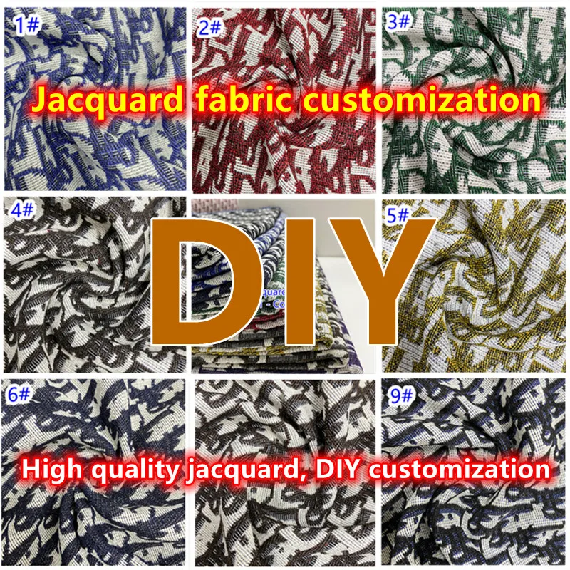 

European brand jacquard fabric custom designer high-end jacquard clothing jacket fabric DIY customization