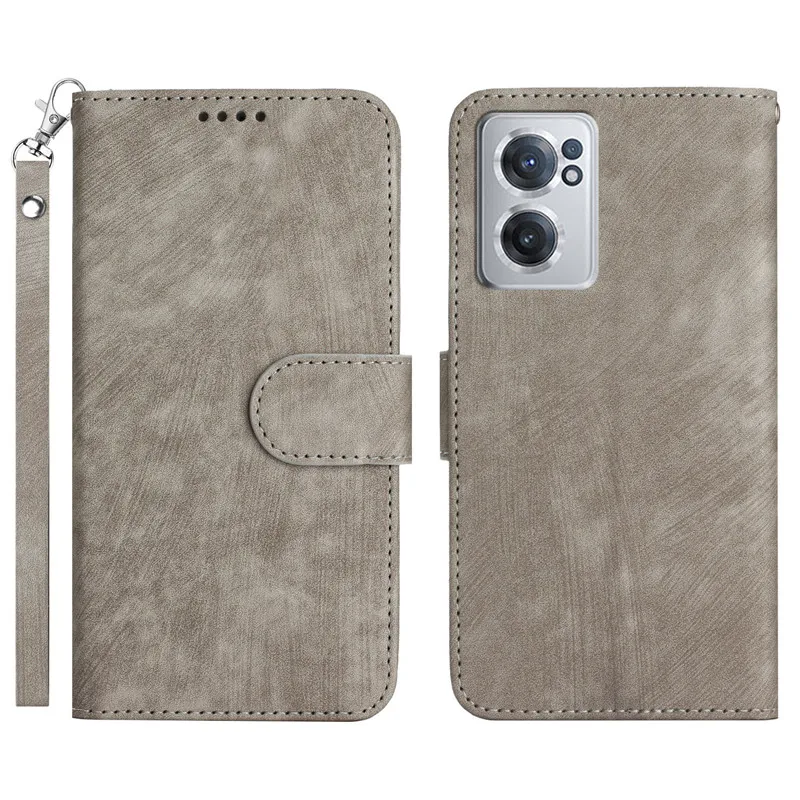 Textured Solid Colors Phone Wallet Case For OnePlus Nord CE 3 5G One Plus NordCE 3 2 2T CE 2 Lite N300 N200 N20 5G Flip Cover