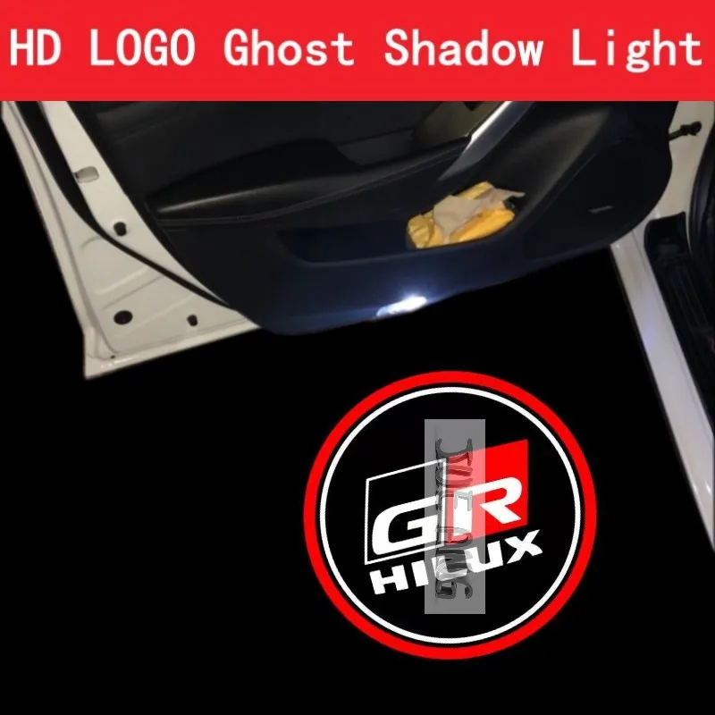 

2pcs For TOYOTA HILUX REVO GR Rocco HD No Fading LED Car Door Light Projector Ghost Shadow Light Courtesy Light Welcome Light