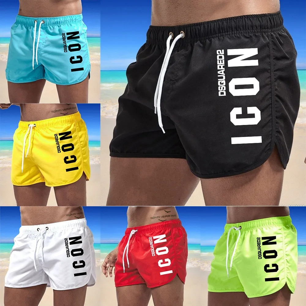 

2023 Summer Hipster Men Beach Shorts Cool Classic Men Seaside Fashion Shorts Daily Casual Sports Swimming Surfing Fitness Hip Ho