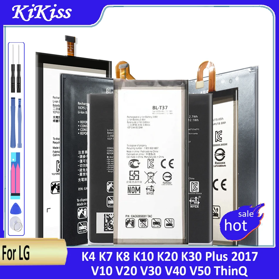 Аккумулятор для LG Leon Tribute 1 2 5/K4 K7 K8 K10 K20 K30 Plus 2017/ V10 V20 V30 V40 V50 ThinQ LS675 D213 H340 L33 X210 BL-46ZH