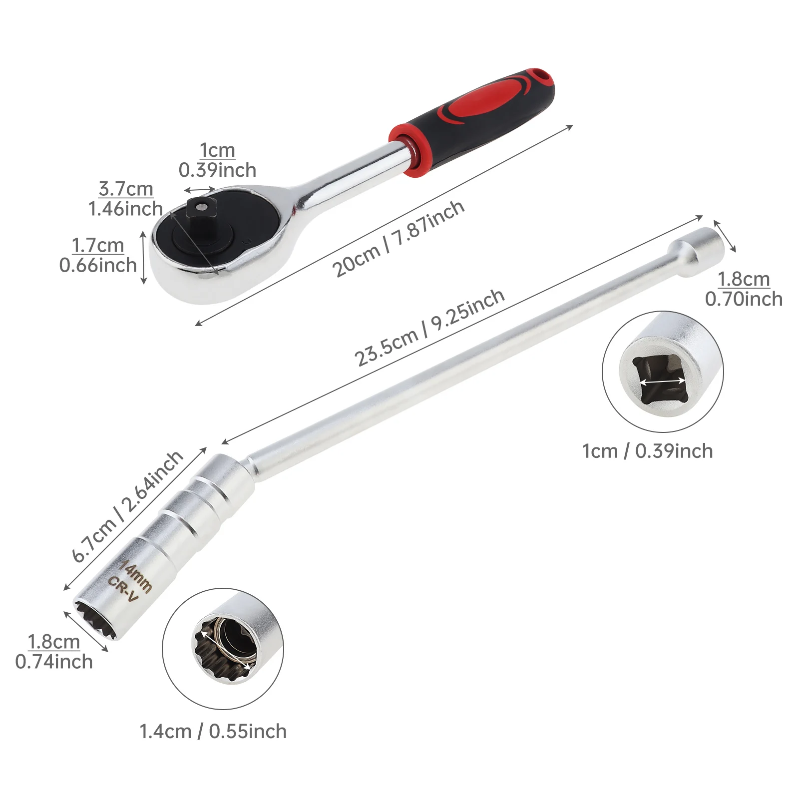 2 шт. 14 мм 3/8 дюйма быстроразъемная стальная головка для свечей зажигания с