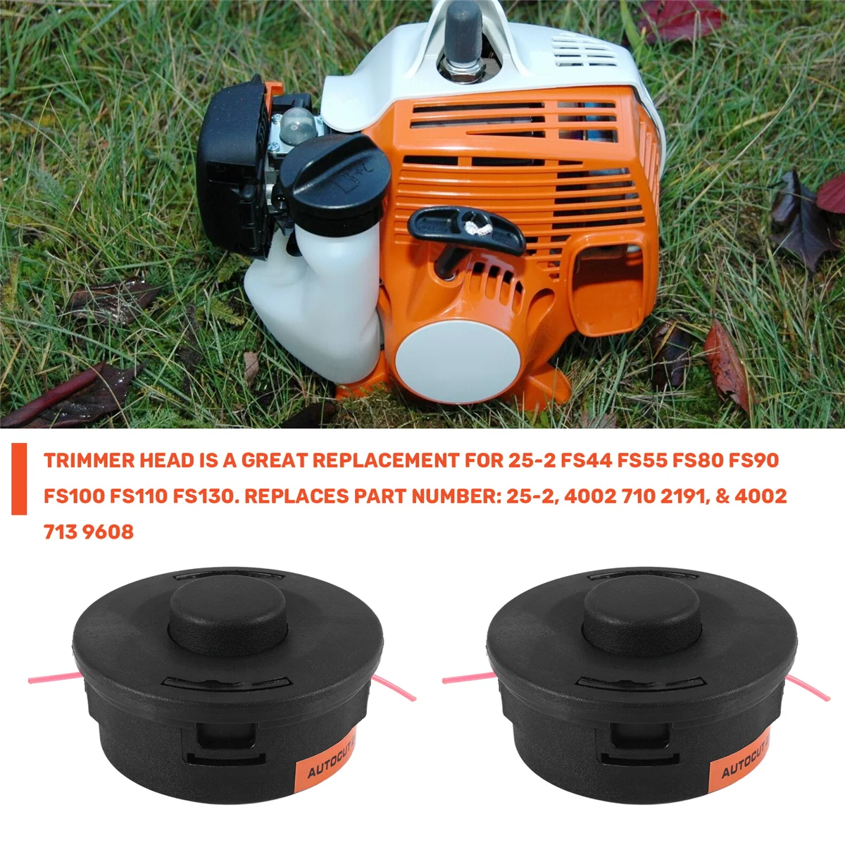 Головка триммера для Stihl 25-2 Fs44 Fs55 Fs80 Fs90 Fs100 Fs110 Fs130 садовые аксессуары 2 шт.