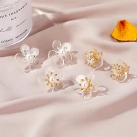 transparent flower earrings bohemian chic fairy flower stud earring summer beach vacation floral earring jewelry for women girls