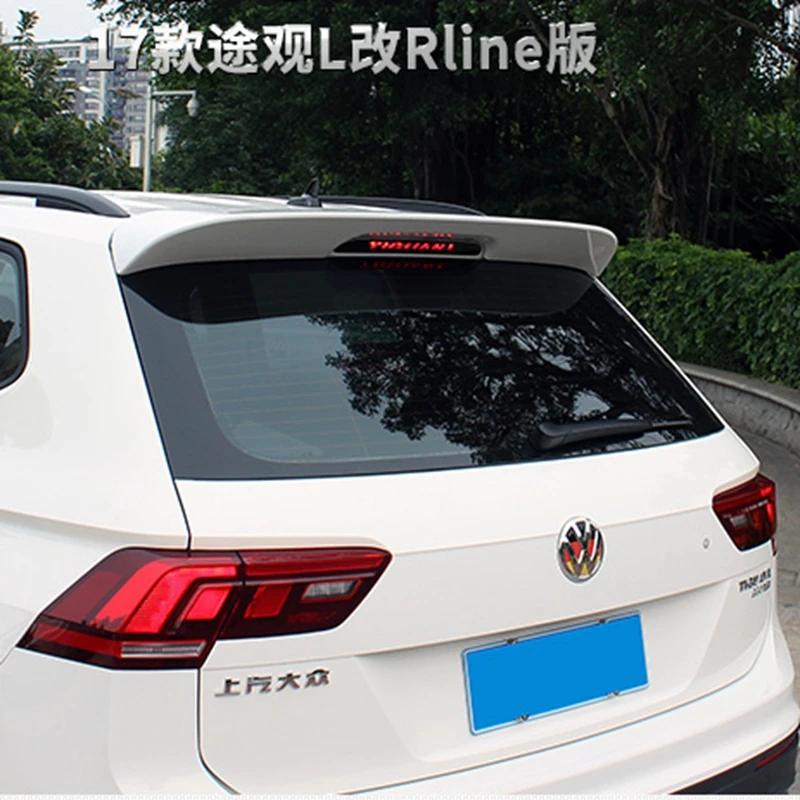 

For new Tiguan L Spoiler High Quality ABS Material Car Rear Wing Primer Color Rear Spoiler For Volkswagen Tiguan L Spoiler 2017