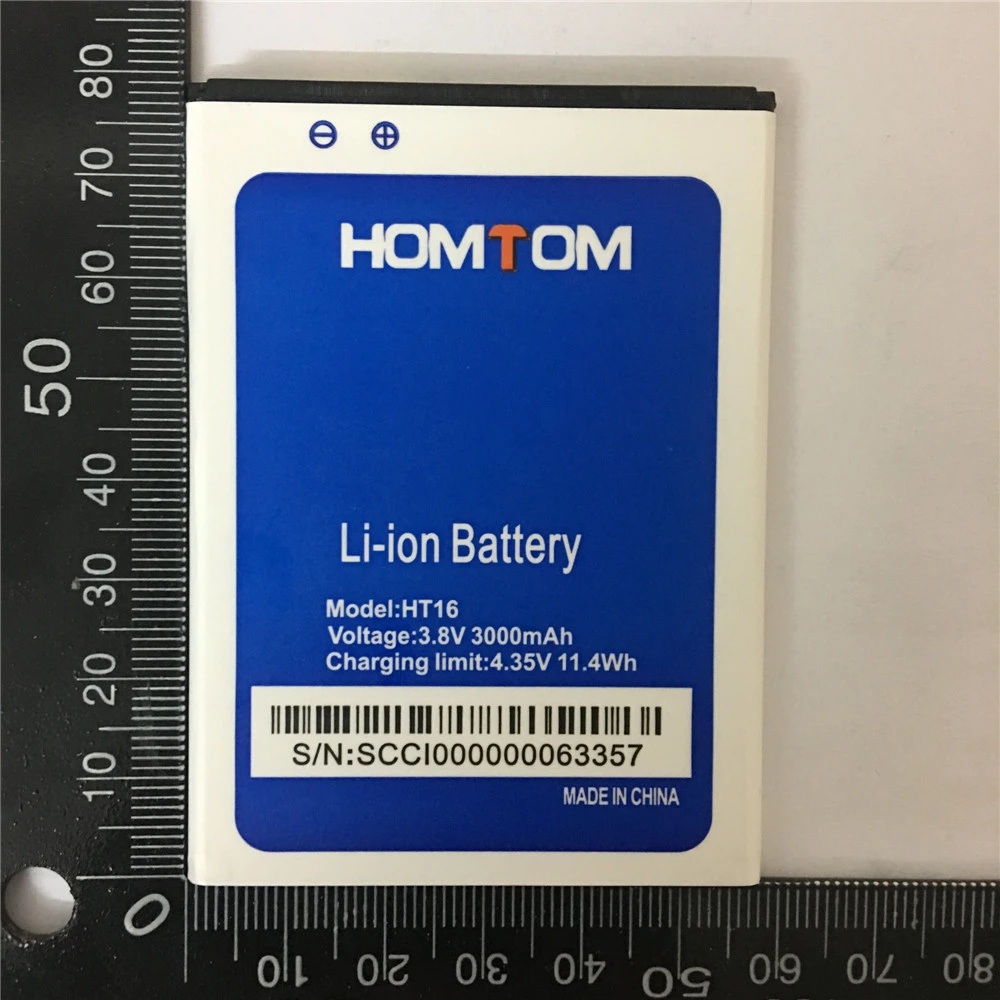 

For HOMTOM HT16 Battery 100% Original Replacement 3000mAh li-ion Back-up Battery for HOMTOM HT16 Pro Smartphone