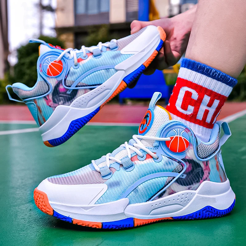 Basketball Shoes for Boys Children's Sports Shoes Lightweight Kids Sneakers Shoes Fashion Men Trainers Outdoor Comfortable Shoes