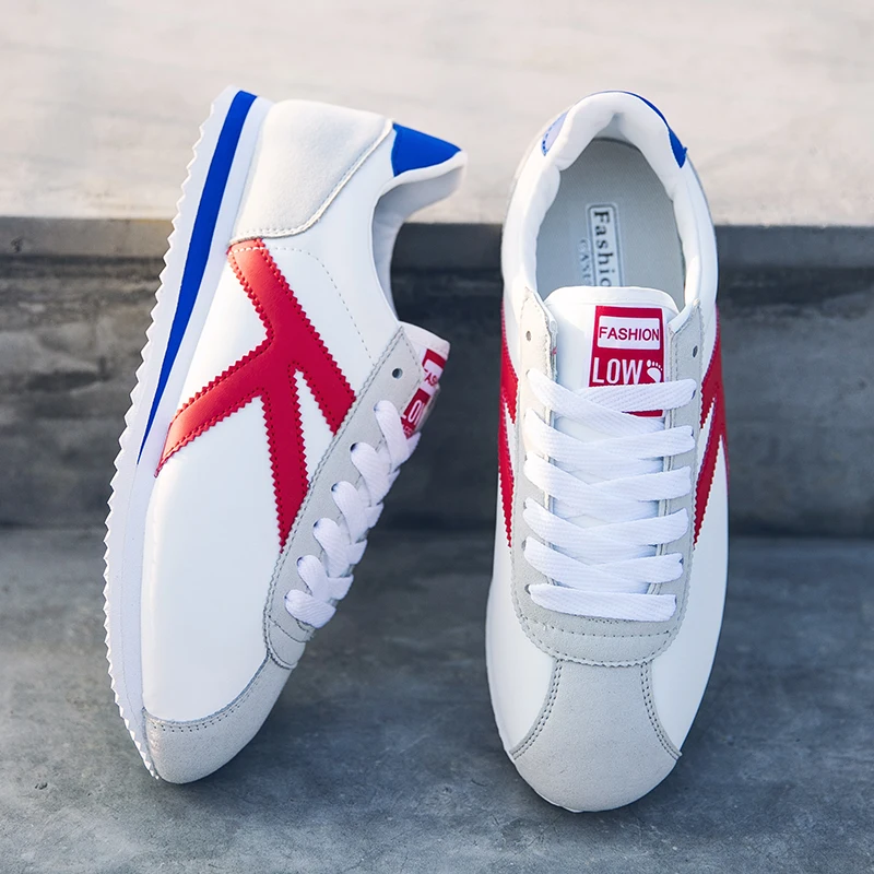 Hot White Retro Gym Sneakers for Men Women Lightweight Breathable Running Shoes Men Trainers Outdoor Flat Casual Sneakers Men