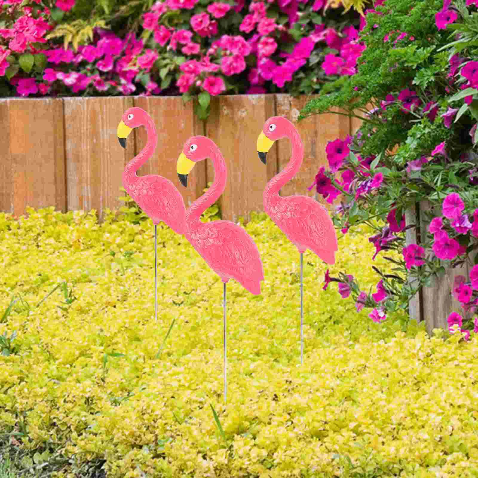 

Simulation Flamingo Resin Window Decoration Garden Outdoor Yard Flamingos Summer Decorations