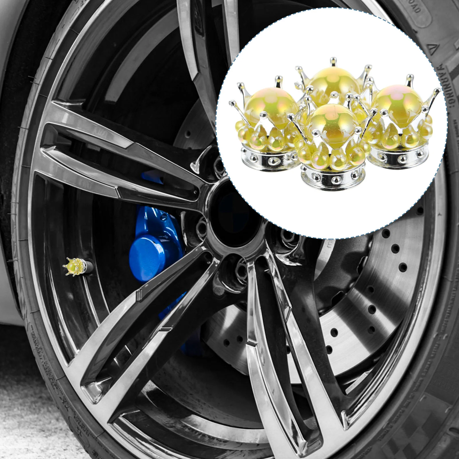 

4 Pcs Bike Tube Caps Mountain Bike Valve Stem Caps Diamond Tire Caps Bmx Valve Caps
