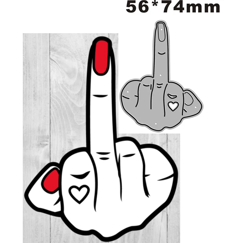 

2021 New Finger Love Heart Shape Metal Cutting Dies for Scrapbooking Paper Craft and Card Making Embossing Decor No Stamps