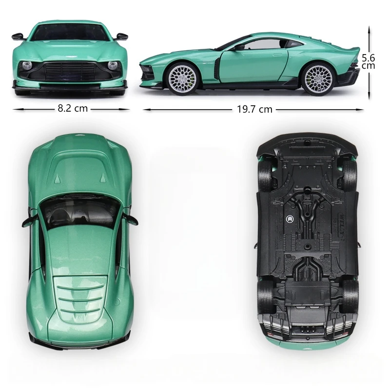 Фото Новинка WELLY: Коллекционная модель спортивного автомобиля Aston Martin Valour в масштабе 1:24, имитация из сплава, готовая к эксплуатации, украшение для сцены, игрушка-сувенир №4