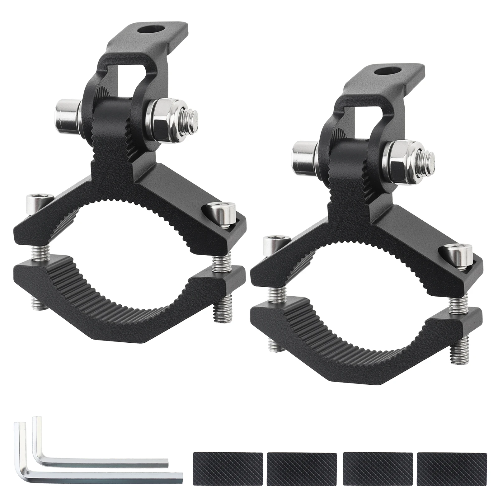 

2 шт., зажим для крепления прожектора для мотоцикла, кронштейн из алюминиевого сплава, светодиодный светильник, держатель трубки для мотоцикла, скутера, грязи, пит-байка, внедорожника