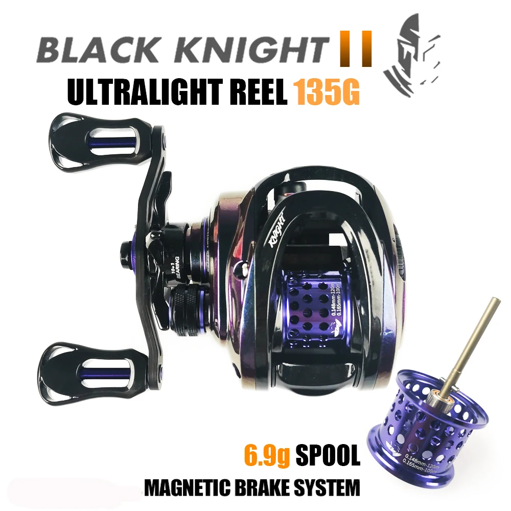 Новинка сверхлегкая катушка для заброса приманки BLACK KNIGHT II 135 г 6 9 катушки ловли
