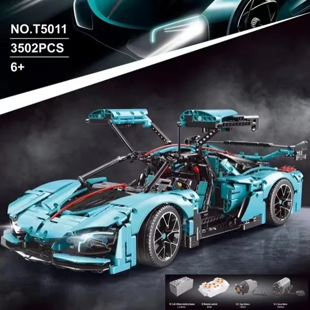 

3502pcs Supercar High-Tech Supercar Hong Qi S9 1:8 Model Super Racing Car Technical Building Blocks Bricks Toys Gift
