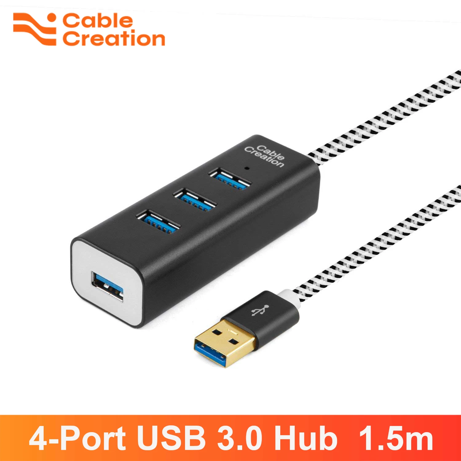 

USB Hub 4 Ports 3.0 Hub Splitter High Speed Multi Splitter USB Adapter Expander Cable For Desktop PC Mac Laptop Notebook