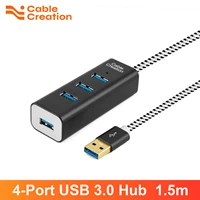 usb hub 4 ports 3 0 hub splitter high speed multi splitter usb adapter expander cable for desktop pc mac laptop notebook