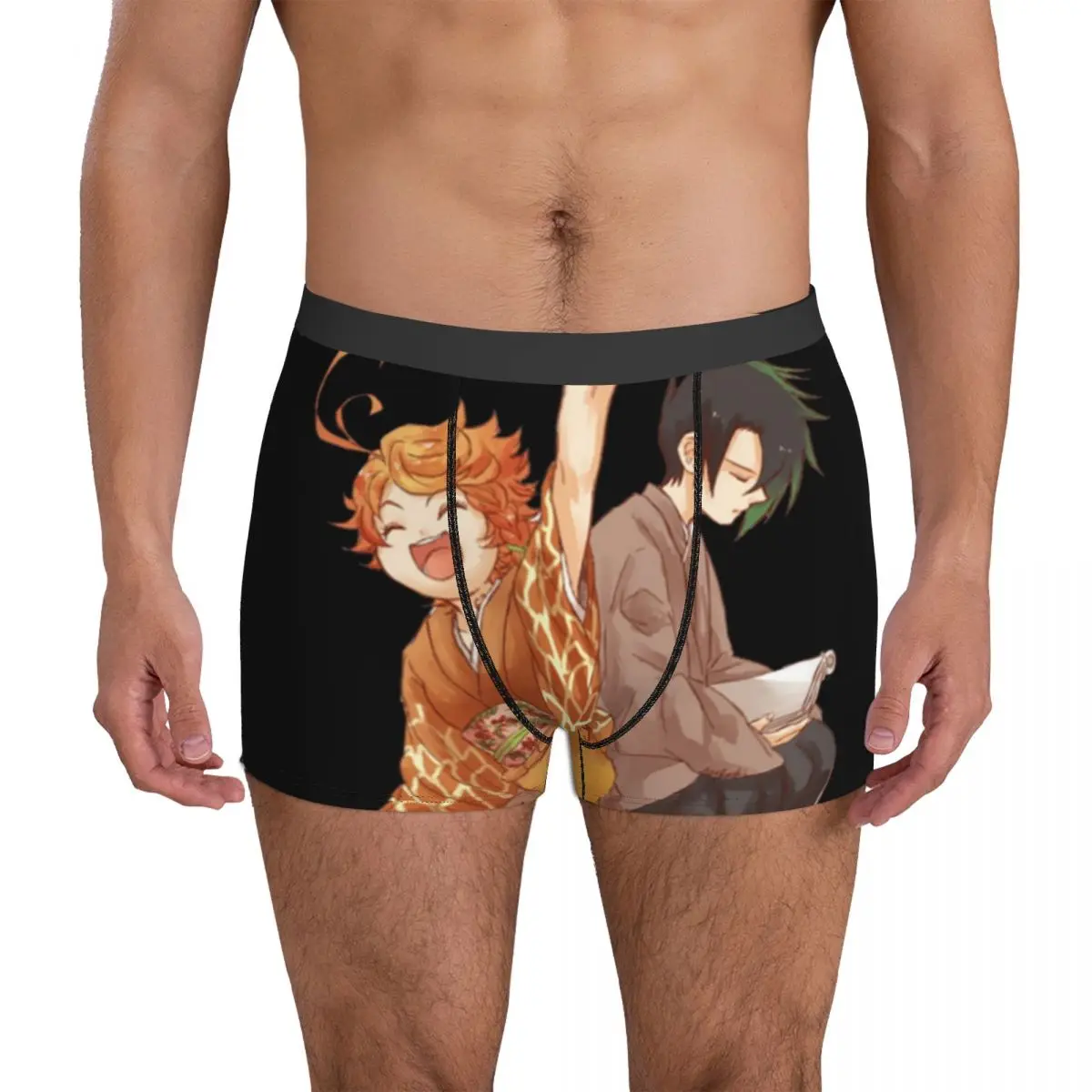 The Promised Neverland Emma Ray Underwear Japanese cute anime Pouch High Quality Boxershorts Sublimation Shorts Briefs Stretch