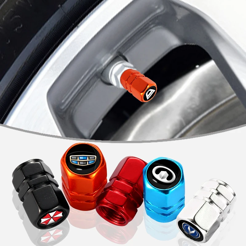 

4PCS Car Sport Wheel Tire Valve Caps Cover for Land Rover Ranger Autobiography Freelander Evoque