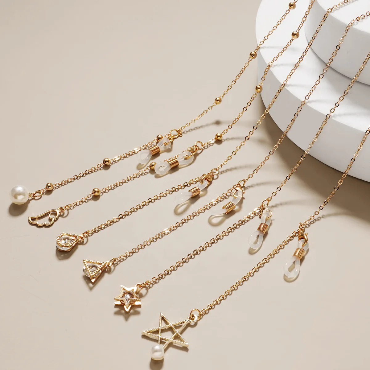 

Fashion Pearl Mask Chains Glasses Chain For Women Retro Metal Sunglasses Lanyards Eyewear Cord Holder Neck Strap Dropshipping