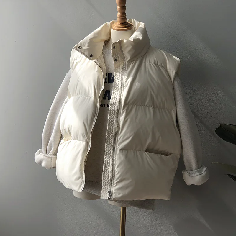 Winter 2022 New Bread Jacket Waistcoat Korean Women's Version of Vest Down Cotton Vest Coat