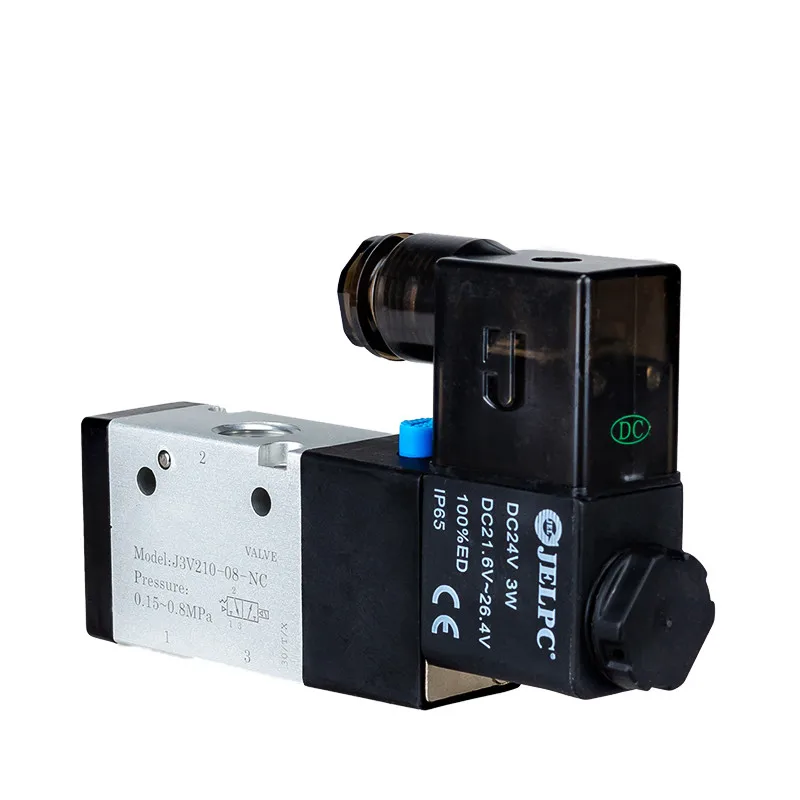 

Пневматический электромагнитный клапан 3V210-08, 3-позиционный двупозиционный воздушный регулирующий клапан 12 В постоянного тока 24 В переменного тока 110 В переменного тока 220 В