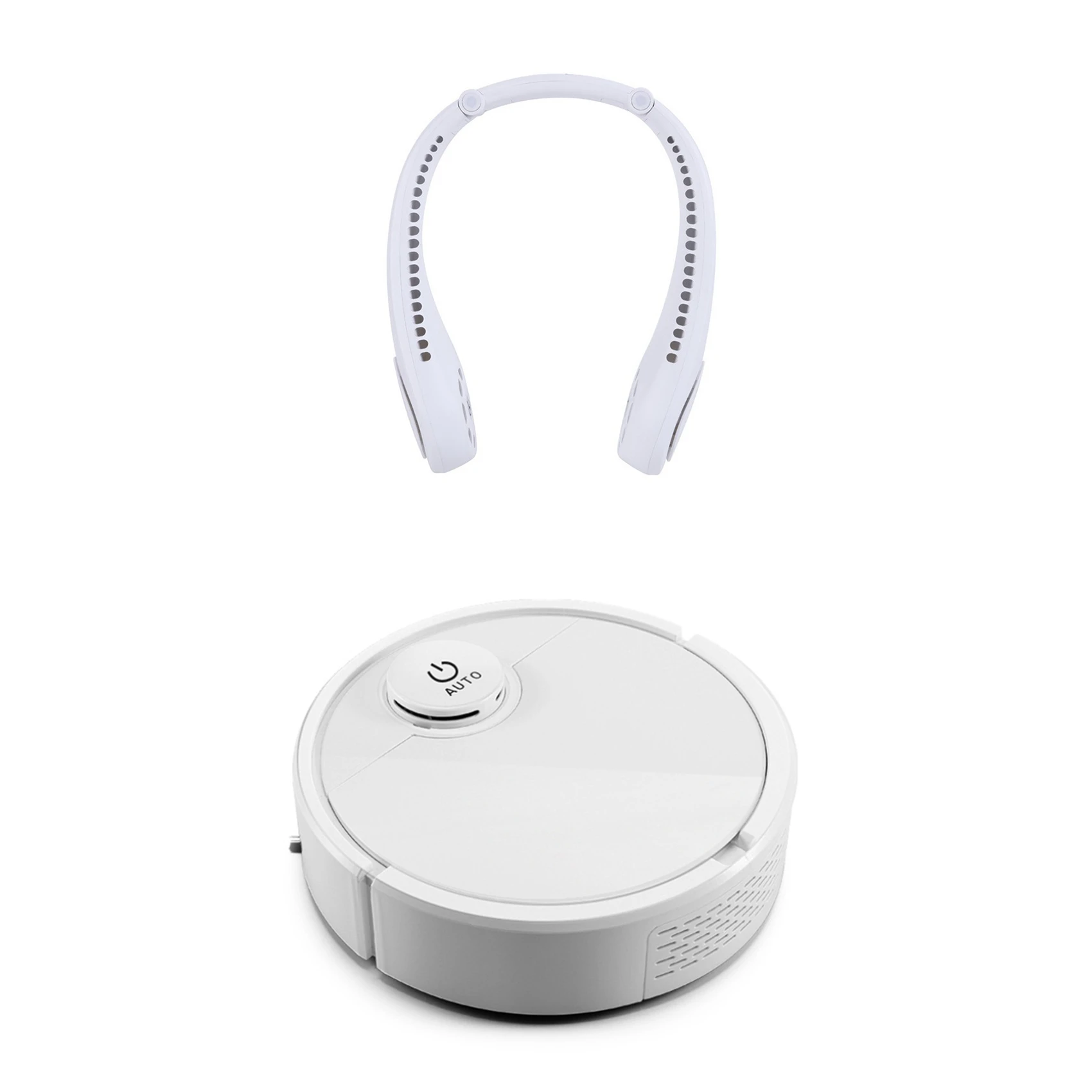 

Robot Vacuum Cleaner, Sweep, Mop, Vacuum 3-In-1 with Bluetooth Neck Fan,Portable Neck Fan