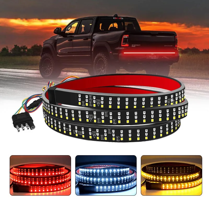 

432LED 60-дюймовый автомобильный Грузовик задняя светильник бар 12В 5 функция светодиодный тормозной светильник полоса сигнала поворота Предупреждение обратный светильник водонепроницаемый