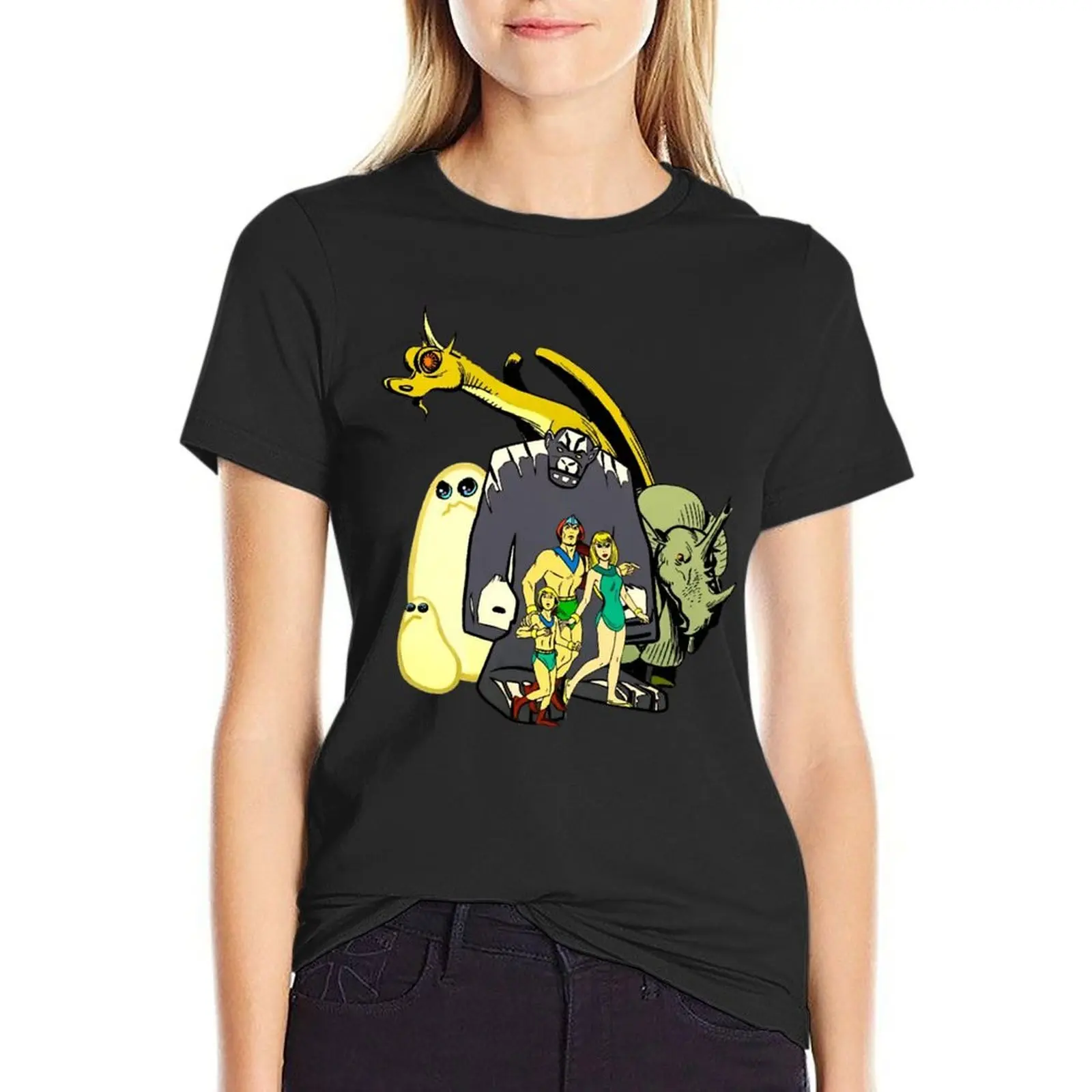 Женская футболка с принтом в виде животных