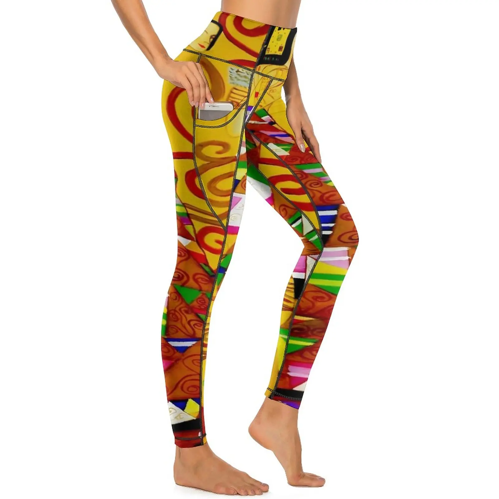 

Штаны Для Йоги Gustav Klimt сексуальные леггинсы с абстрактным художественным принтом Леггинсы с высокой талией леггинсы для фитнеса и спортзала женские новые эластичные спортивные Леггинсы