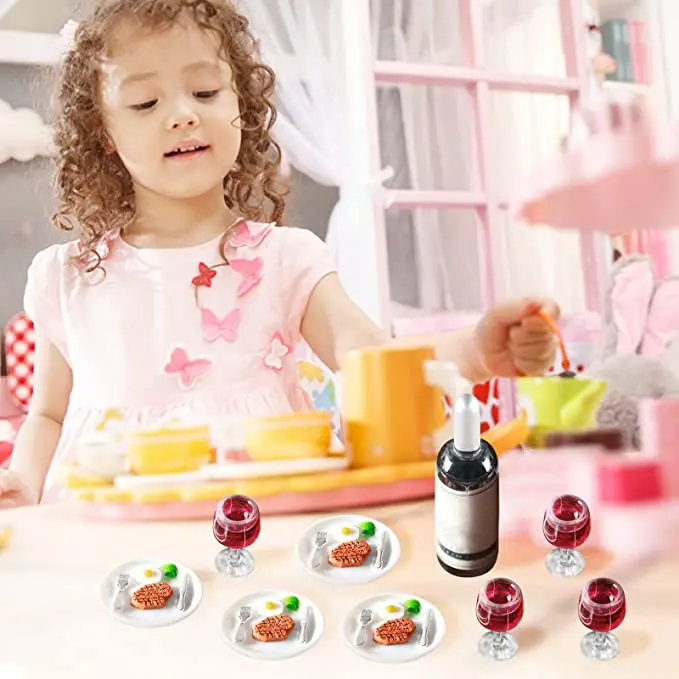 

Mini House Model Accessories Scene Layout Wine Steak Models Accessory