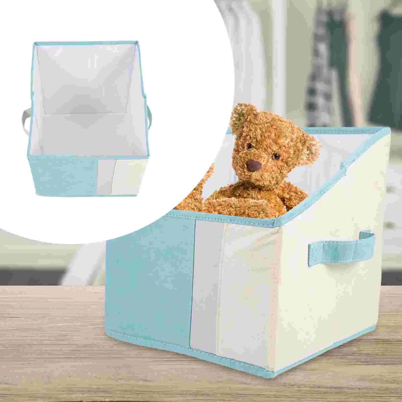 

Storage Basket Clothes Organizer Box Bins Toy Wardrobe Holder Sundries Foldable Fabric Folding Toys Closet Container Clothhamper