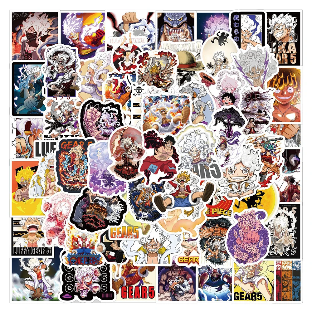 

10/30/50/110pcs One Piece Luffy Gare 5 Anime Stickers Cartoon Waterproof Decals Motorcycle Laptop Car Cool Decoration Stickers