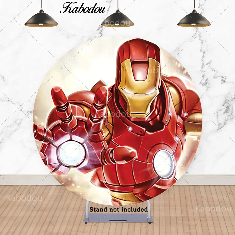 Фон для фотосъемки с изображением Железного человека мальчиков на день рождения