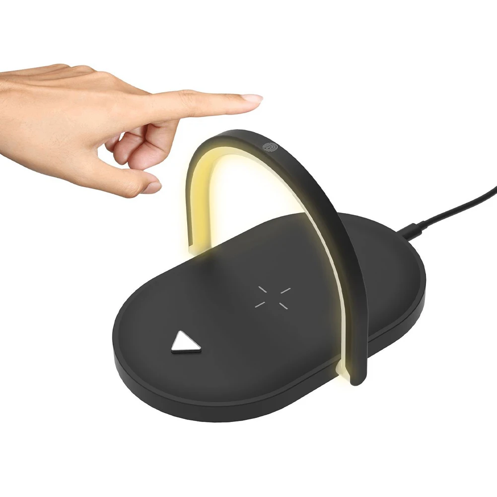 

Светодиодная настольная лампа, 3 режима, с беспроводным зарядным устройством