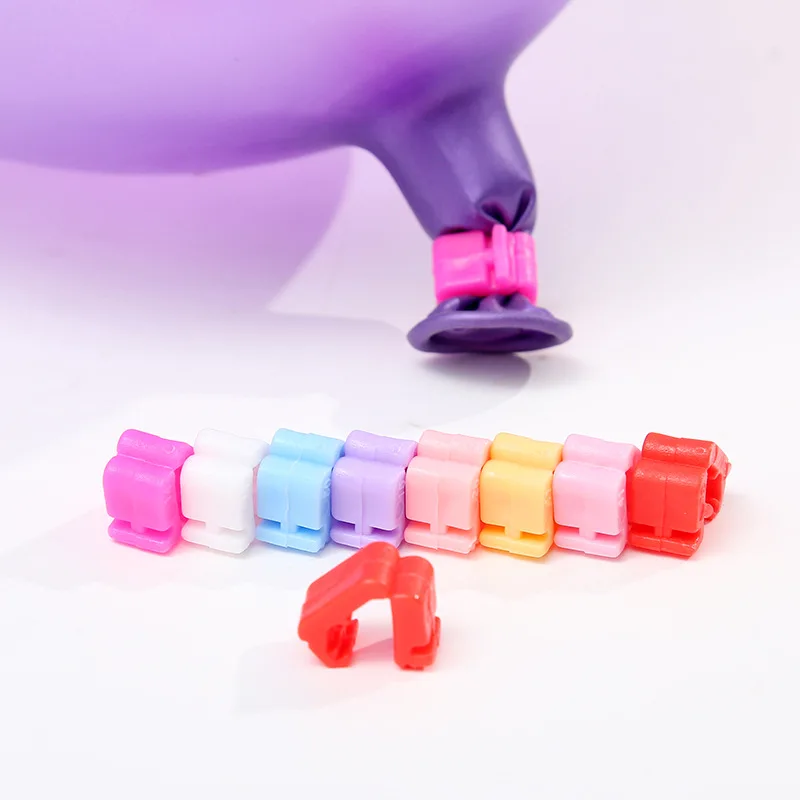 

100pcs Plastic Balloons Clips Latex Balloons Accessory Sealing Clamps Clamping balloons Clips Ballon Accessories Party Decor