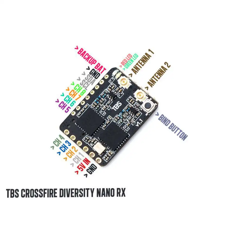 

TBS CROSSFIRE разнообразие NANO RX двойная антенна ресивер БПЛА с дистанционным управлением радиосистема RC