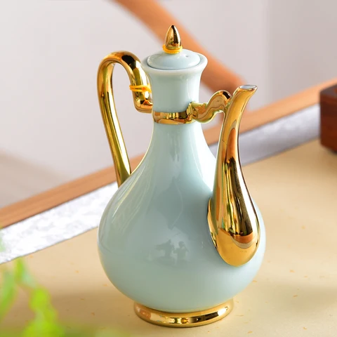 Керамика Celadon Home Outline в золотом флягах в стиле кантри, фарфоровые фляги в стиле ретро
